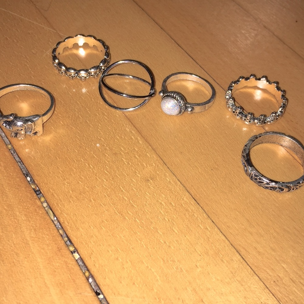 Bundle of 6 sterling silver rings